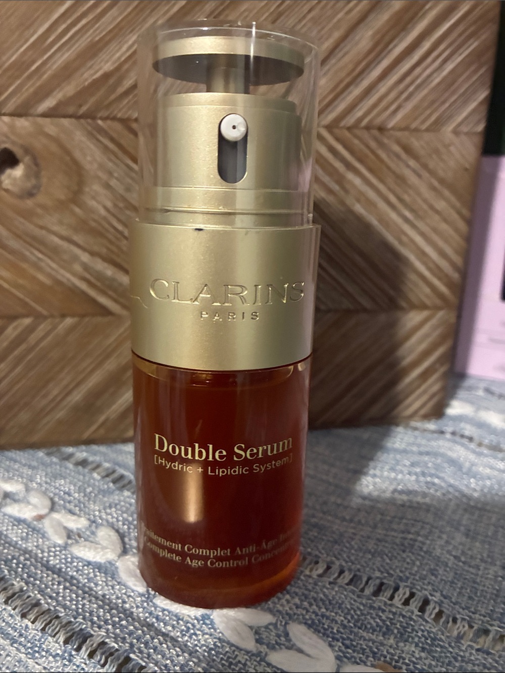 Clarins Double Serum in Gold and Bronze Bottle